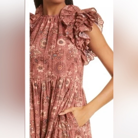 Ulla Johnson Dresses & Skirts - Ulla Johnson Floral Ruffle Dress- only worn once and it pristine condition!